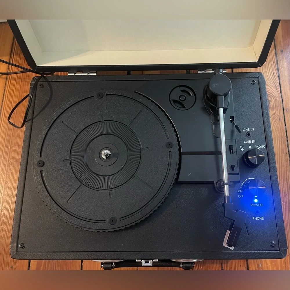 Byron Statics Vinyl Record Player Turntable KTS-601 Black - Picture 10 of 10